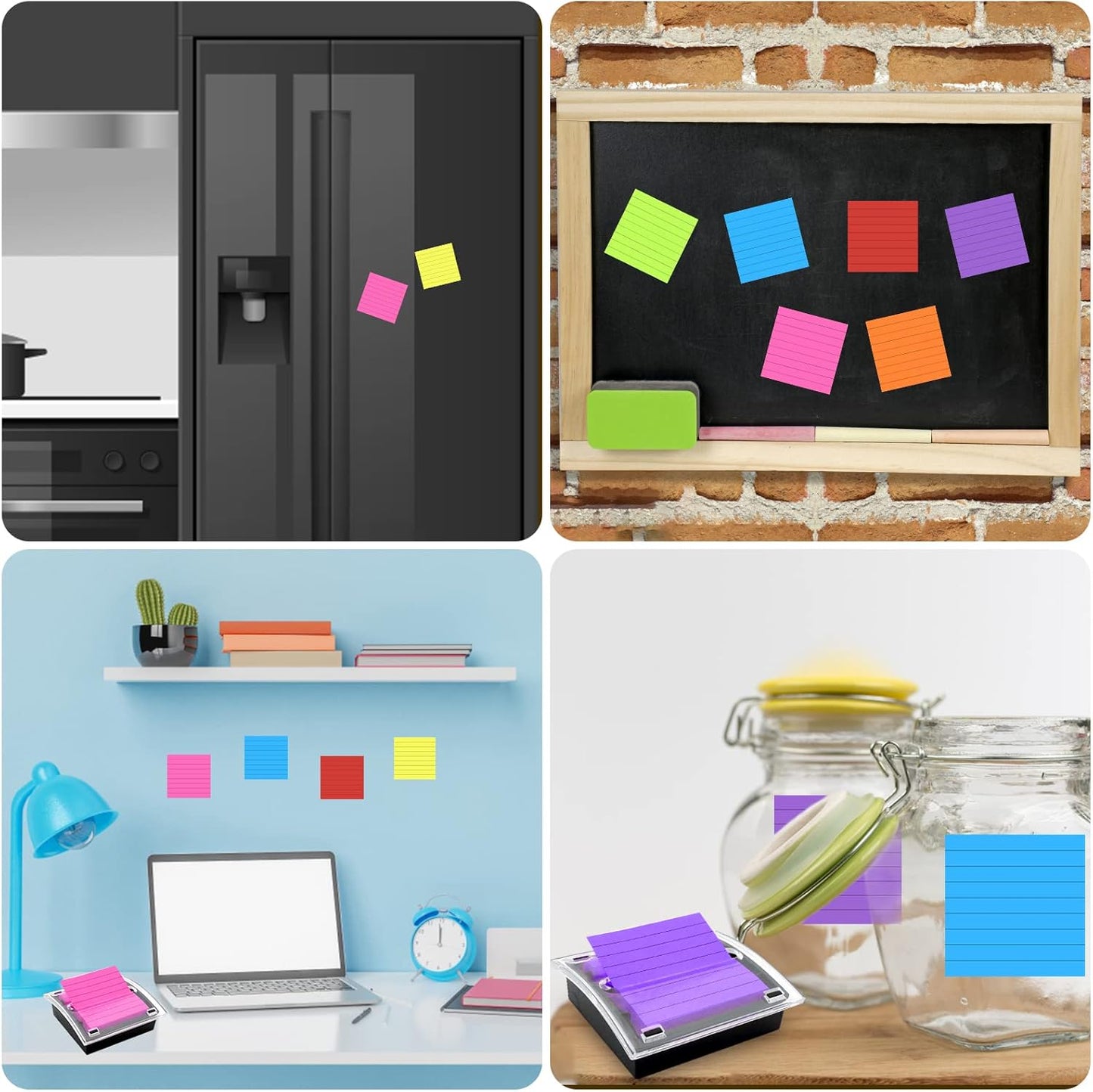Pop Up Sticky Note Dispenser Sticky Note Holder Pop Up Note Dispenser Transparent Top for 3 x 3 Inch Sticky Notes School Office Home Store Black Base Clear Top (12)