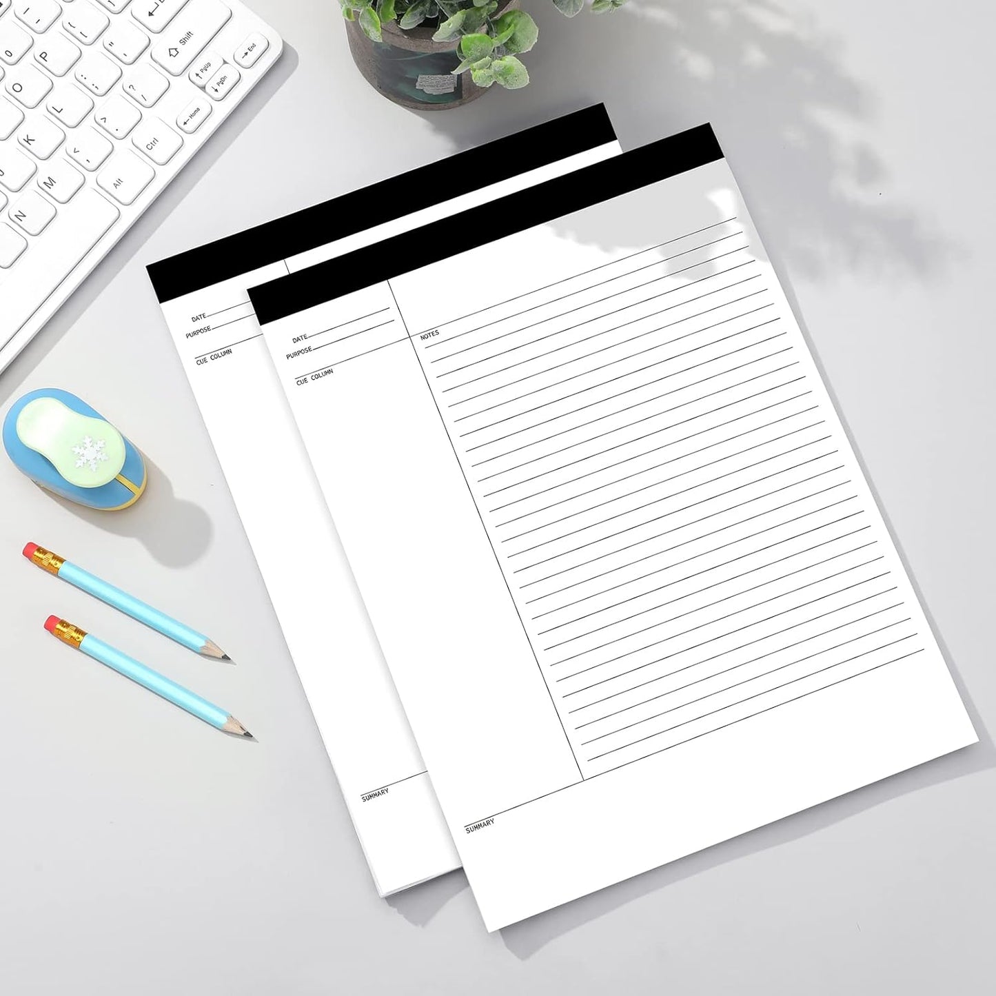 Outus 4 Pack Legal Pads 8.5" x 11.75" 50 Sheets/writing Notepad, White Note Pads Legal Ruled Writing Notepad for Home Teacher Student College Ruled Office Business