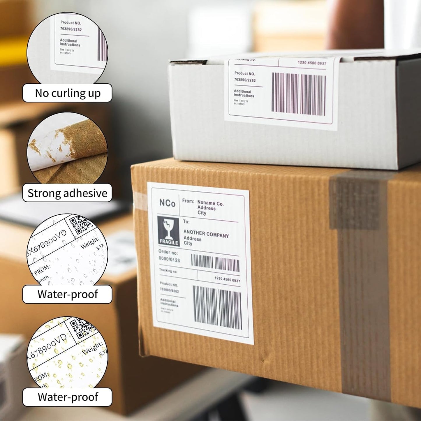 Coopaty Full Sheet Address Labels for Laser/Inkjet Printers, White, 8.5" x 11" Shipping Label, 1000 Labels