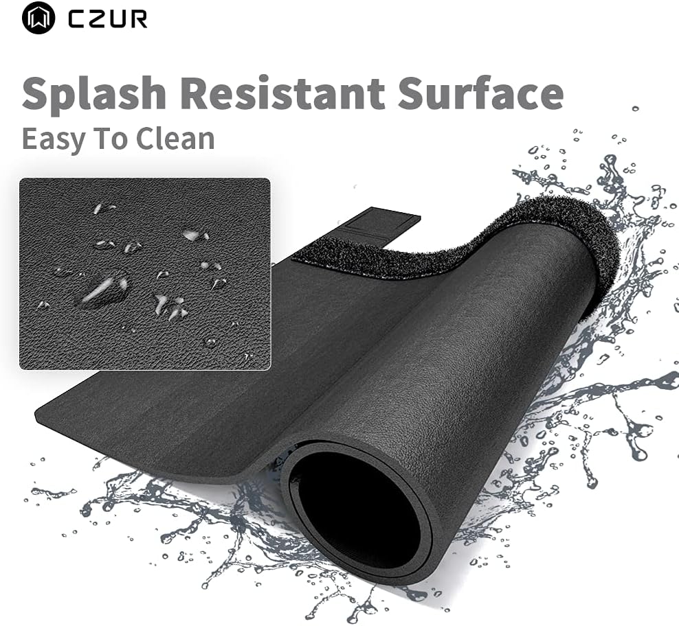 CZUR Assistive Cover 13.14-inch with Adjustable Hook&Loop Splash Resistant,PVC Material Cover for CZUR Book Scanner, Office&Home-Black