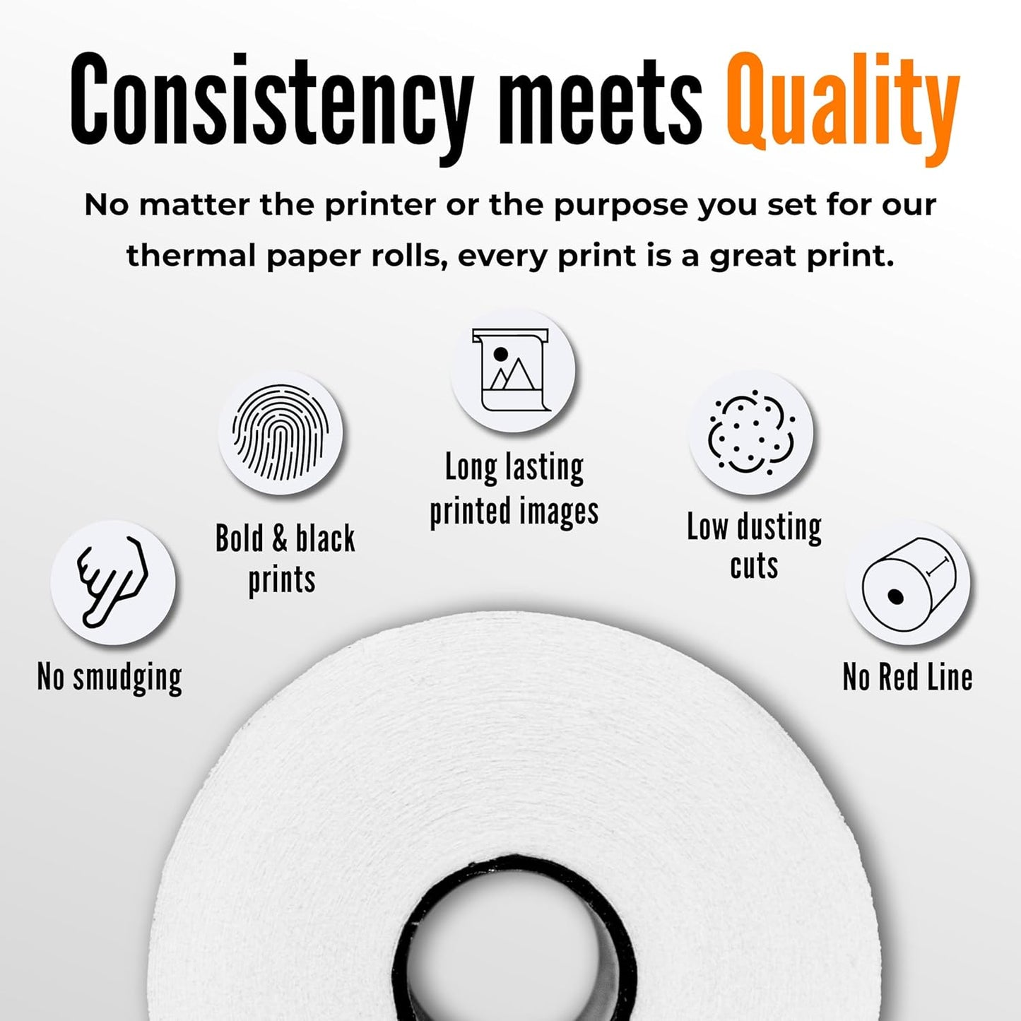 3 1/8 X 273 Thermal Paper Rolls (50 Rolls/Box) – BPA-Free Rolls for POS Systems, Cash Registers & Credit Card Machines