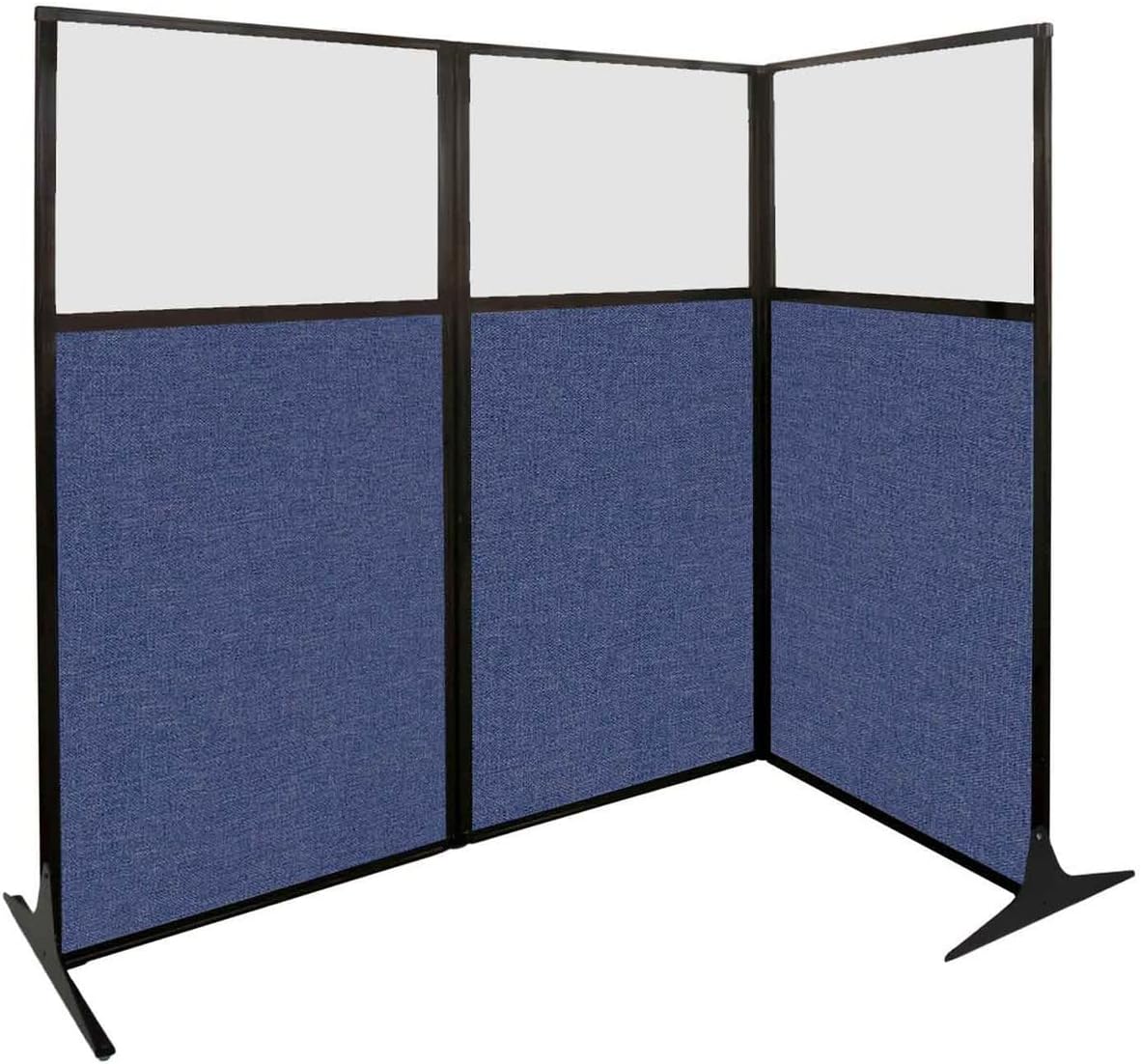 Versare Office Workstation Screen | Portable Wall Divider | Modern Cubicle | Freestanding Privacy Screen | Flexible Work Space | 1 Panel | 33" Wide x 70" Tall Marble Gray SoundSorb Panels