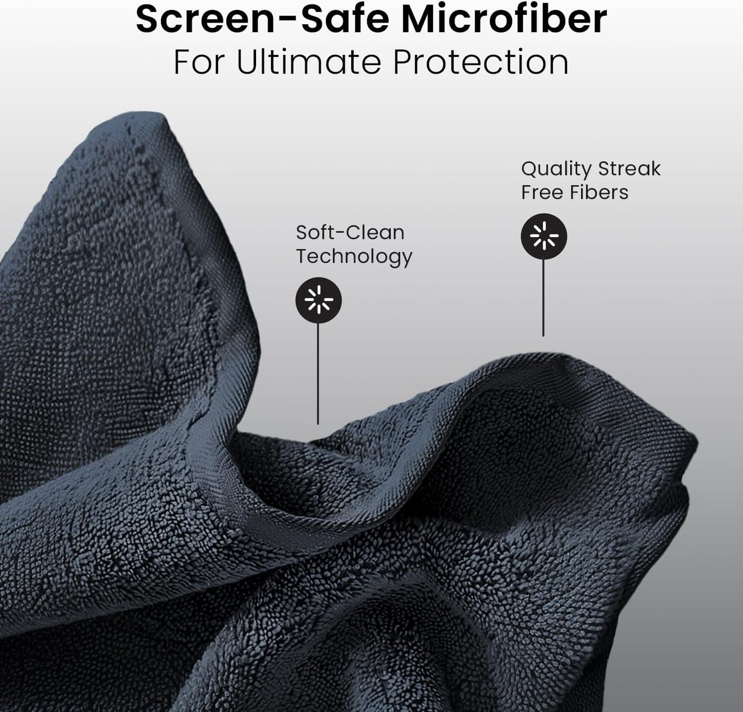 EVEO® Screen Cleaner Spray Kit (Streak-Free) TV Screen Cleaner for Smart TV, LCD, LED, OLED | Computer Screen Cleaner Spray and Wipe Microfiber Cloth - TV, Monitor, Laptop, iPad, Car - 6.7oz 1 Pack