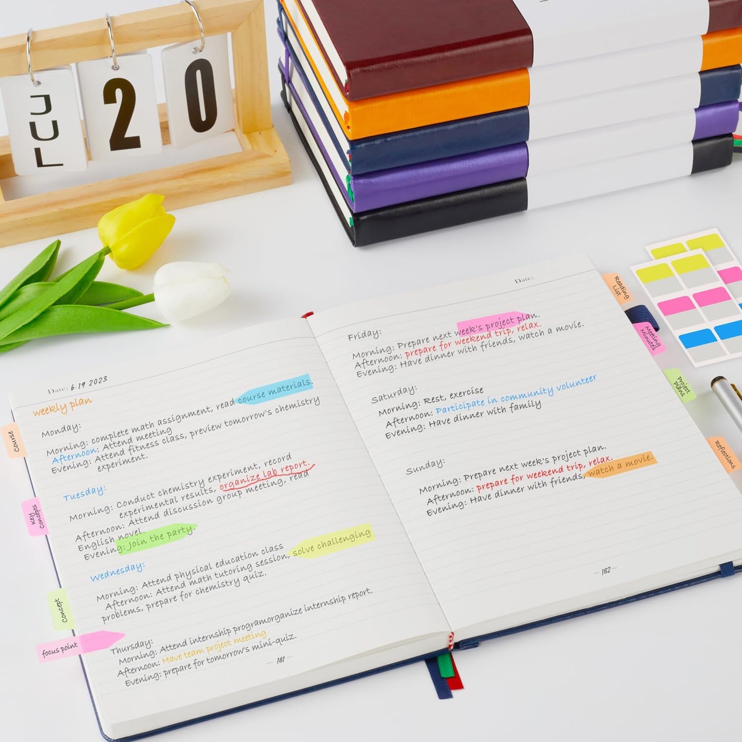 A4 Hardcover Notebook, Large 8.5 x 11 Notebook Journals for Writing Note Taking Women & Men, 320 Pages Hardcover Work Notebook Journal Notepad Writing Pads, Orange