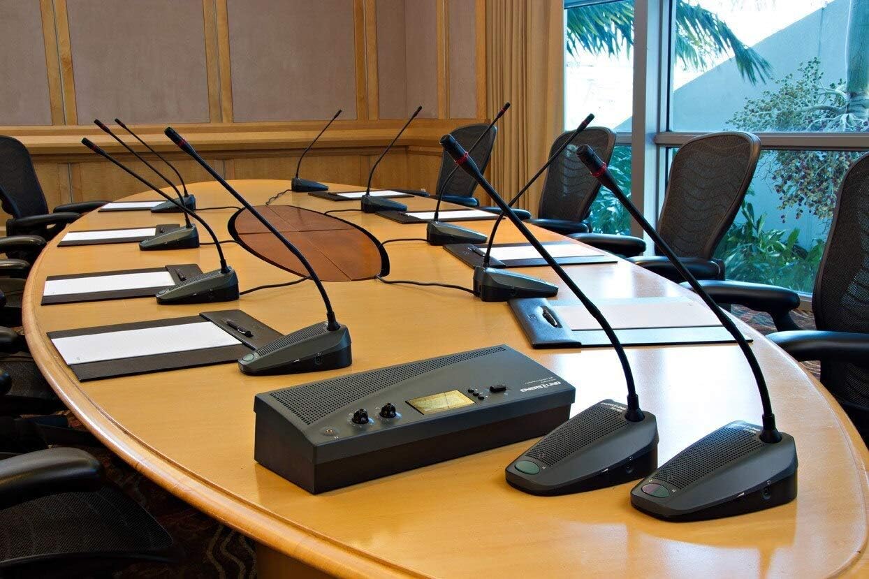 Enersound 6-Person Teleconference Wired Gooseneck Conference Microphone System - USB Connection for PC - US-Based Warranty and Phone Support