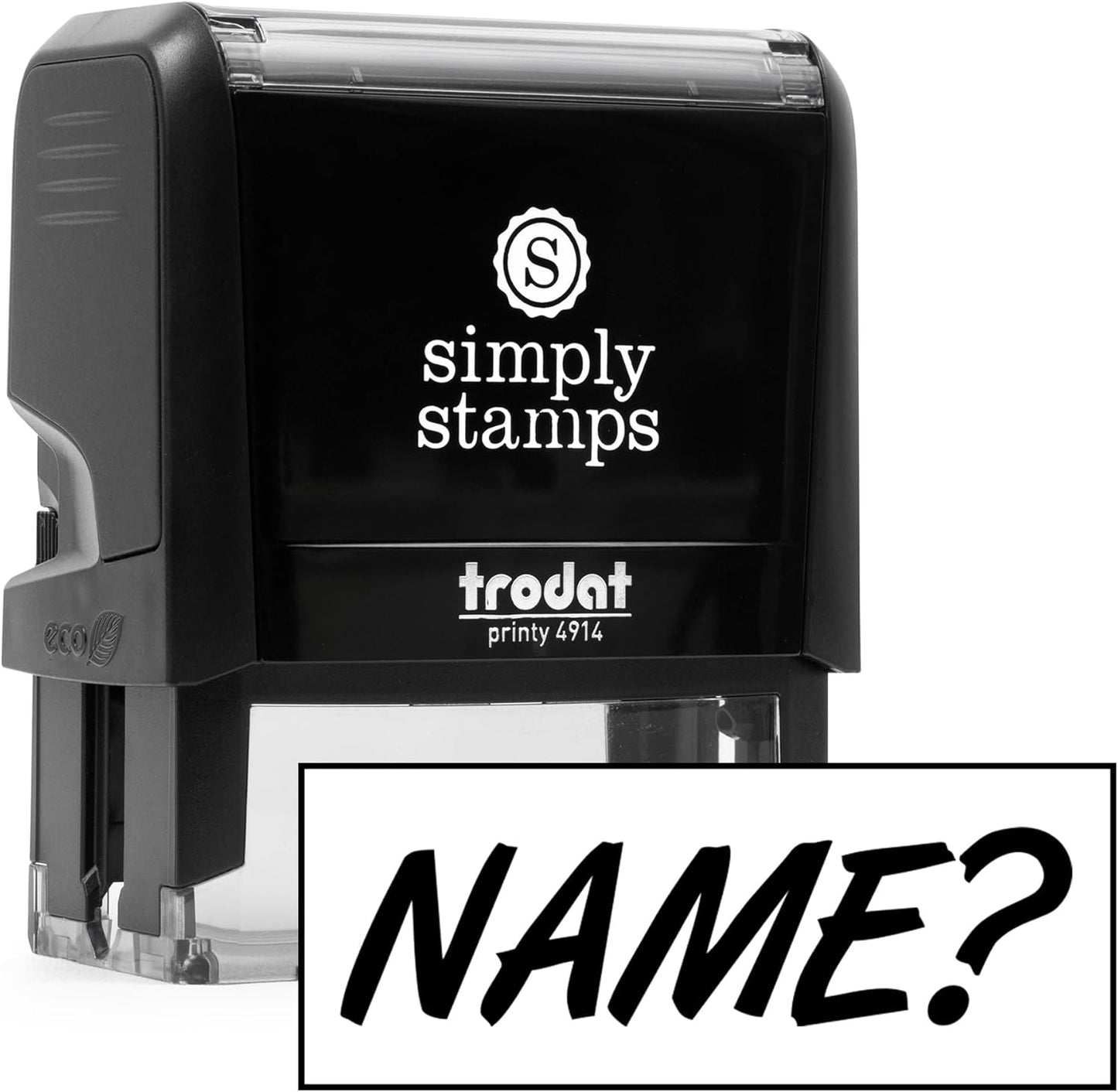 Custom Self-Inking Stamps | 49 Designs | Fun Phrases | Grading Made Easy | Classroom & Library Book Stamps (Name?, Xtra Large)