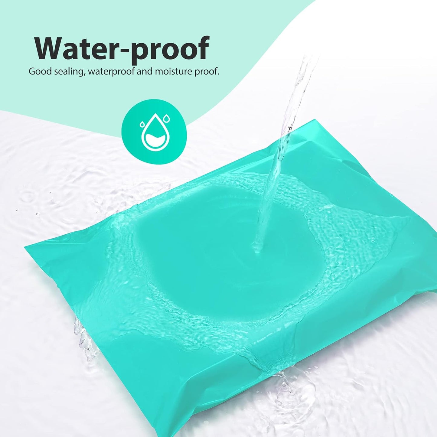 Fuxury Poly Mailers 12x15.5" 100 Pack,Shipping Bags for Mailing Clothing T-Shirt,Strong Adhesive Self Sealing Shipping Envelopes Mailer Poly Bags for Small Business,Teal