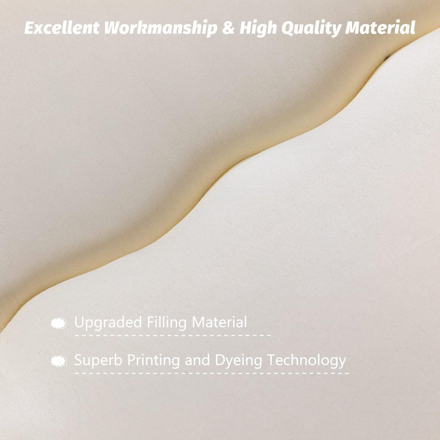 MAXYOYO Japanese Floor Mattress Futon Mattress, Thicken Sleeping Pad Foldable Roll Up Floor Futon for Adults Tatami Mat Dormitory Bed Lounger, Off White, Full Size