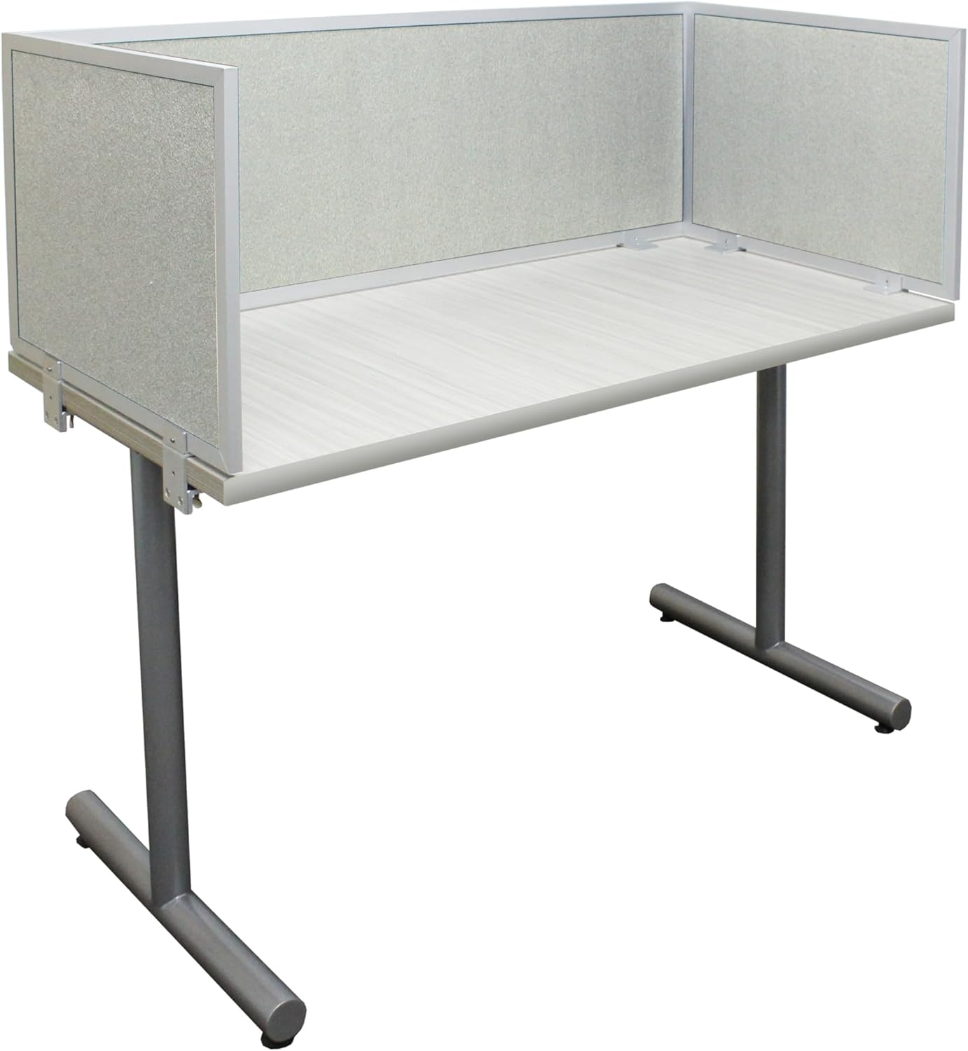OBEX Acoustic Mounted Screen Privacy Panel Table Top Separator, Sound Blocking Desk Divider (Overcast, 24" X 60")