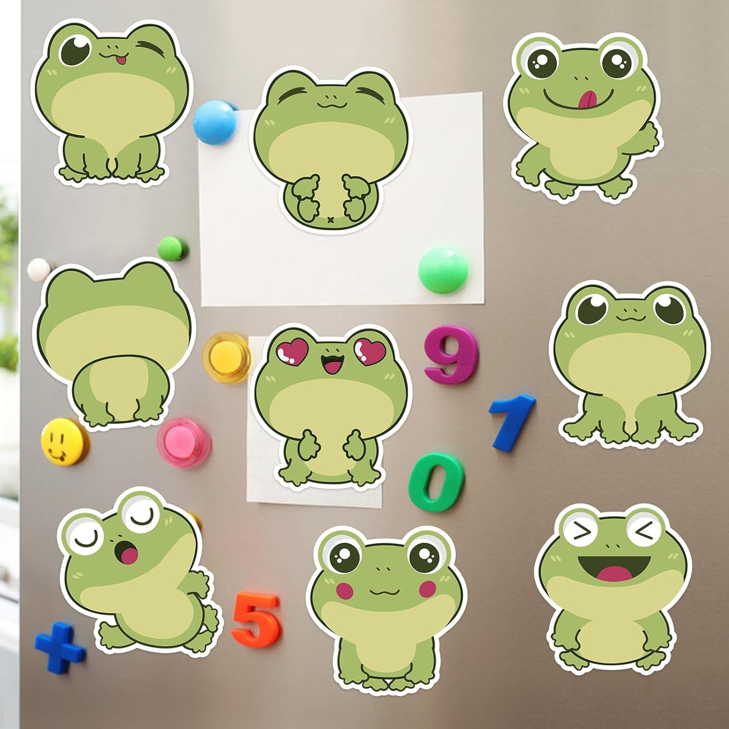600Pcs Frog Sticky Notes, Cute Cartoon Frog Self-Stick Note Pads Kawaii Frog Theme Sticky Notes Animal Memo Pads Frog Notepad for Frog Lovers Birthday Students Office School Supplies