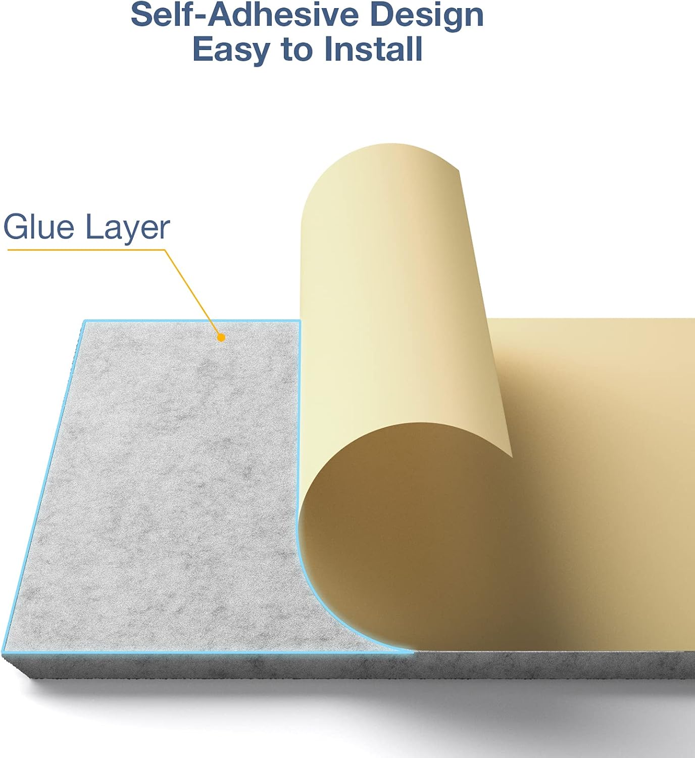 22 Pack Self Adhesive Acoustic Panels, 12" X 12" X 0.4" High Density Polyester Sound Proof Foam Panels for Walls, Soundproof Wall Panels for Home & Office (Sliver Gray)