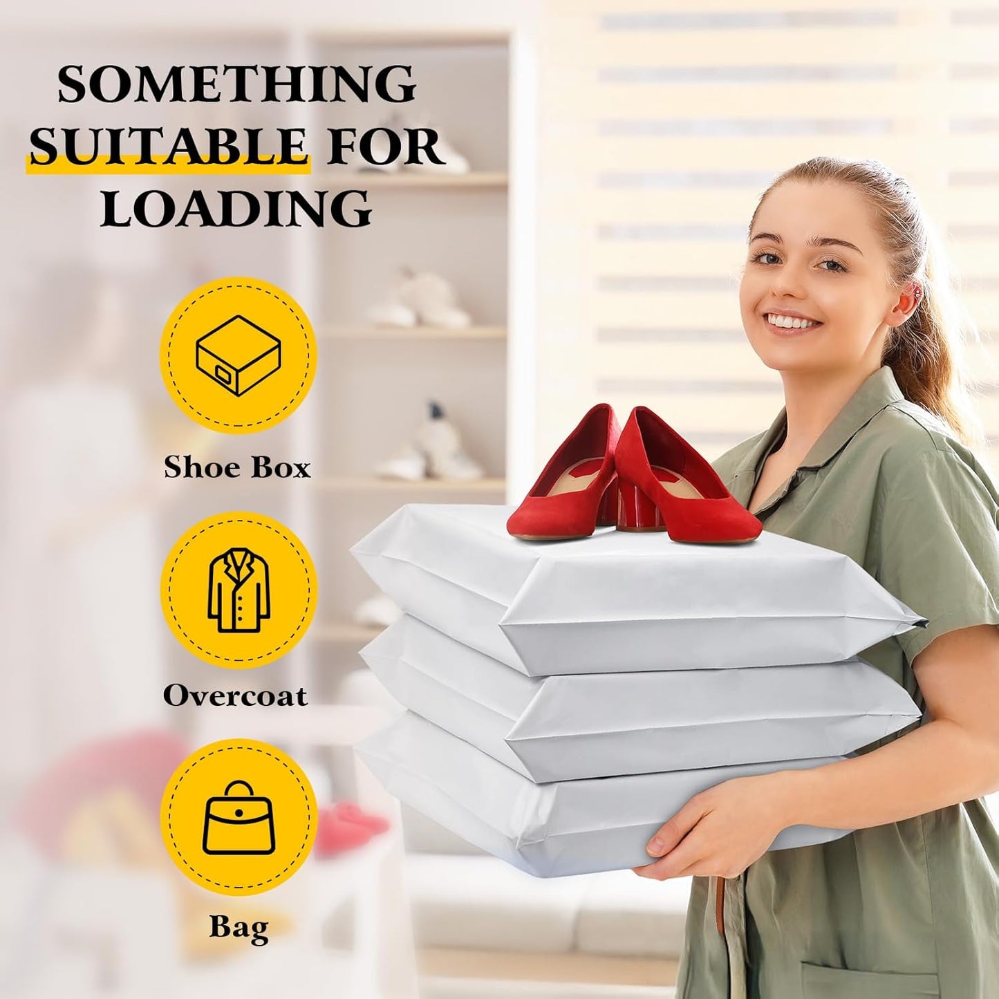 Metronic 25Pcs Poly Mailers 17.7x22 Inch,Large Shipping Bags for Clothes Bulk,Strong Self Adhesive Shipping Envelopes for Small Business,Waterproof Mailing Envelopes for Packaging White