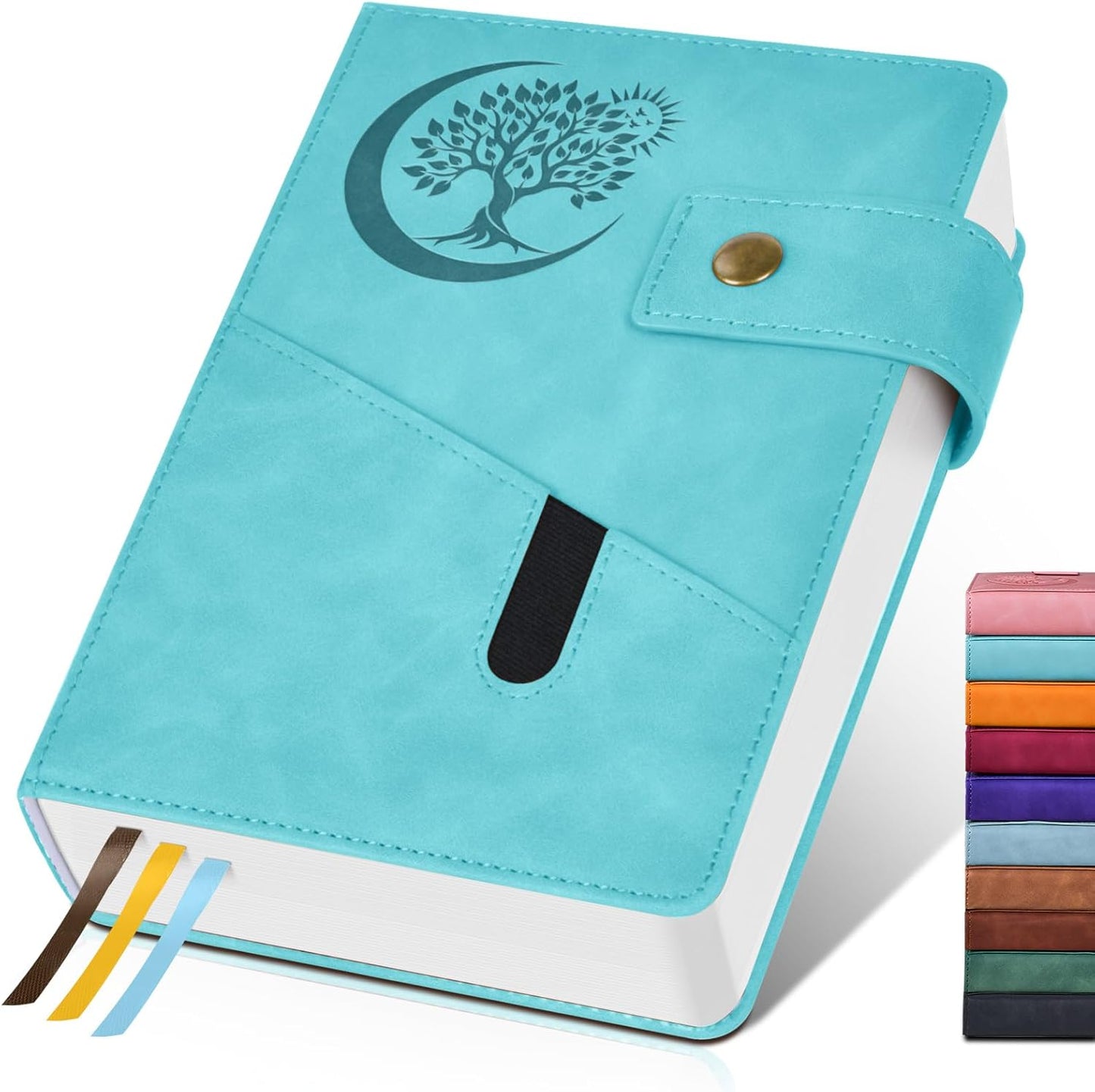365 Page Thick Lined Journal Notebook for Men Women, A4 Large Leather Journals for Writing, Hardcover Notebooks for Work, School, Note Taking, Business, Travel Diary, College Ruled 8.5" x 11"