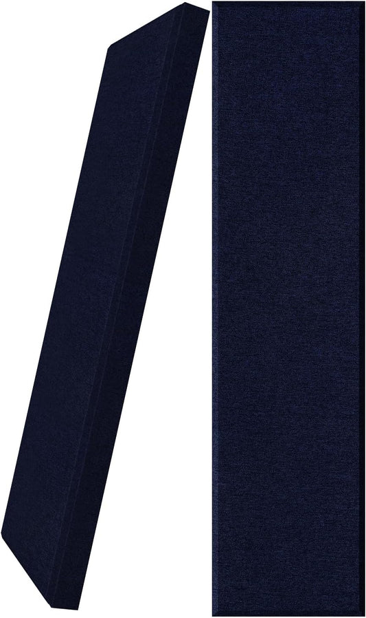 UMIACOUSTICS 2 PCS Fiberglass Acoustic Panels, 48x12x2 Inches Sound Absorbing Panels, Self-adhesive Sound Proof Panels for Studios, Office, Home Theater.Deep Blue