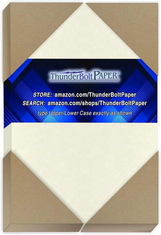200 White Parchment 65lb Cover Weight Paper - 4" X 6" (4X6 Inches) Photo|Card|Frame Size - Printable Cardstock Colored Sheets Old Parchment Semblance