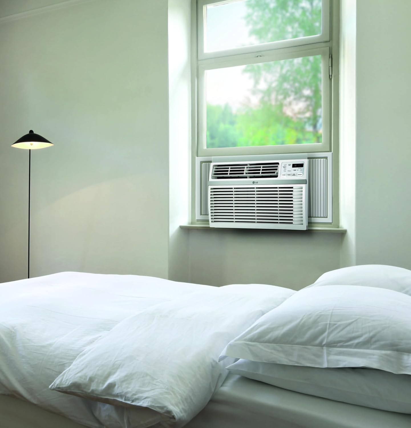 LG LW1024RD 10,000 Window Air Conditioner, 115V, 450 Sq.Ft. (18' x 25' Room Size), Quiet Operation, Electronic Control with Remote, 3 Cooling & Fan Speeds, Auto Restart, 10000 BTU, White