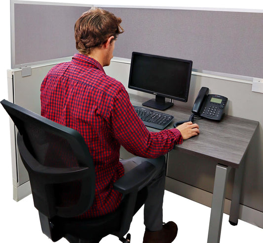 OBEX Acoustical Cubicle Privacy Screen Extender Desk Panel & Office Divider, Add Separation & Block Noise, 24" x 24", Slate