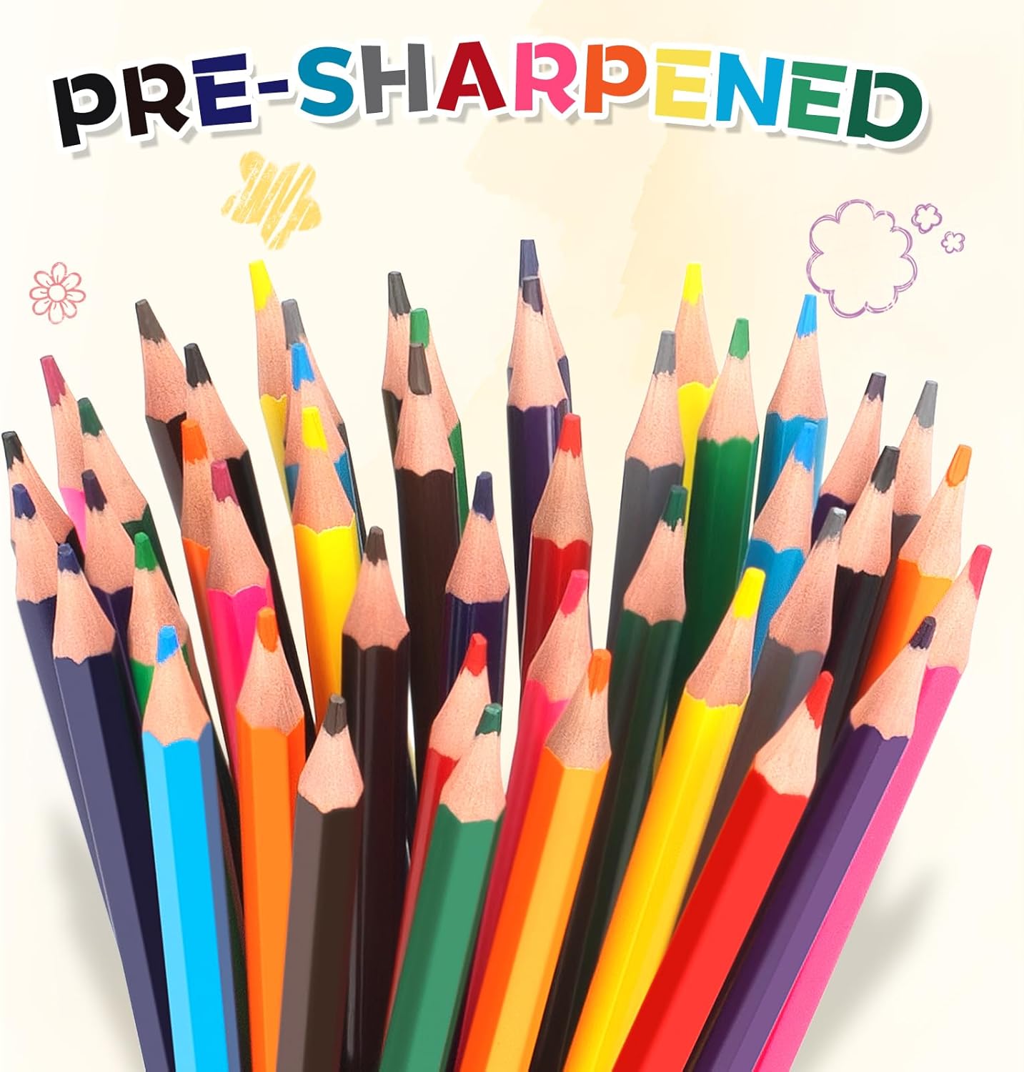 384 Count Colored Pencils Bulk, 16 Assorted Colors, Pre-sharpened Coloring Pencils Set for Kids and Adult, Teachers Essential Classroom Prizes, Back to School Supplies