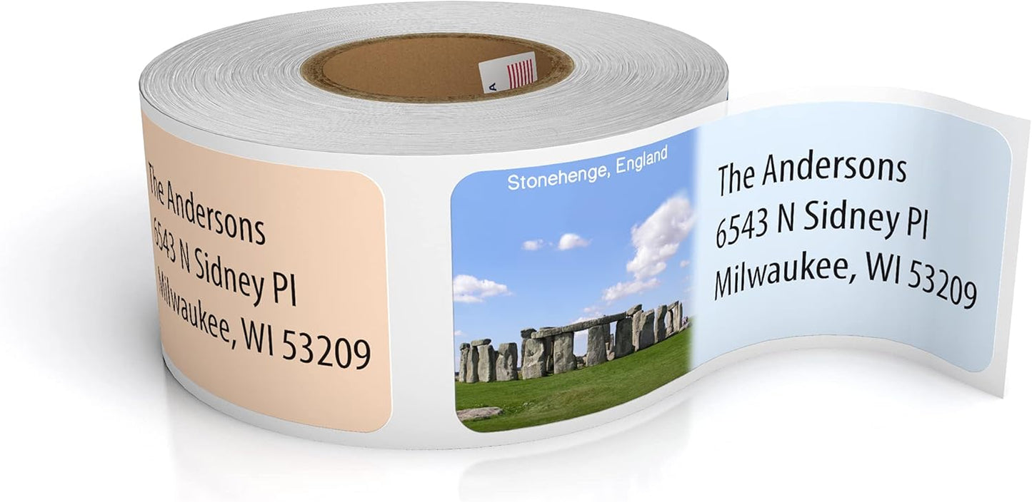 Customized Personalized Address Labels - Made in The USA by Kenco (500 Labels, World Destinations)