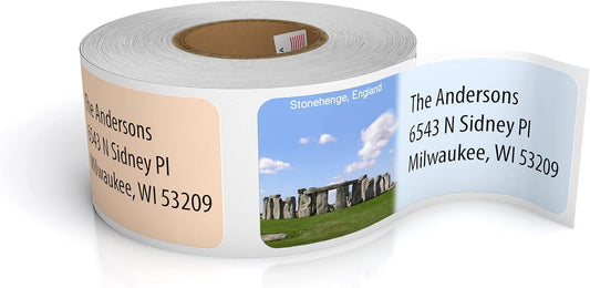 Customized Personalized Address Labels - Made in The USA by Kenco (500 Labels, World Destinations)