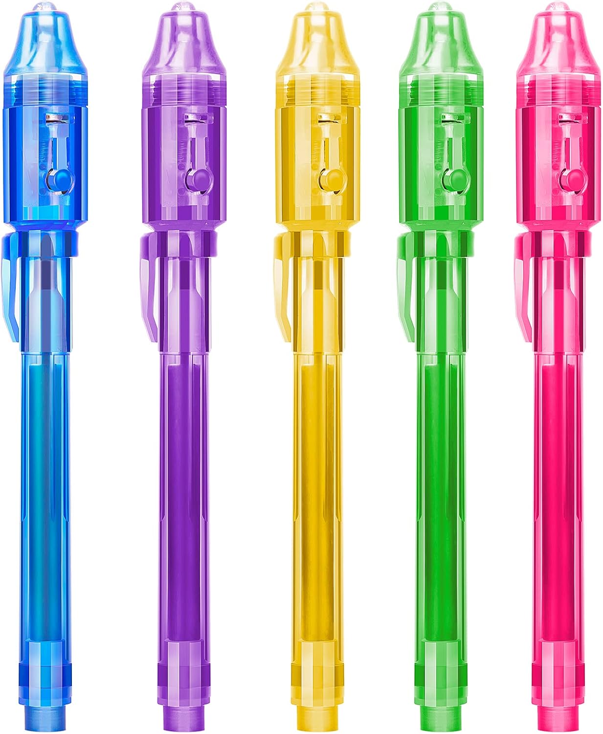 Invisible Spy Ink Pen 5 PCS, With UV Pen Light, Party Favors for Kids 8-12, Stocking Stuffers for Christmas, provide Thanksgiving, Halloween for Boys Girls Goodie Bag