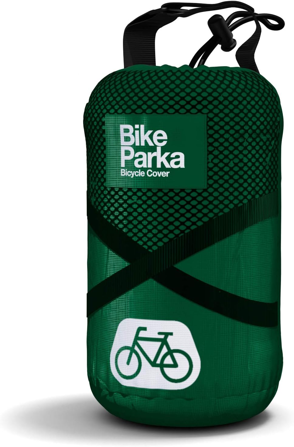 Urban Bike Cover - Waterproof & Durable with Lock-Through Panels, RipStop fabric, Adjustable for Any Bike, Attachable Stuff Sac - Ideal for Bikes in Daily Use (Forest Green)