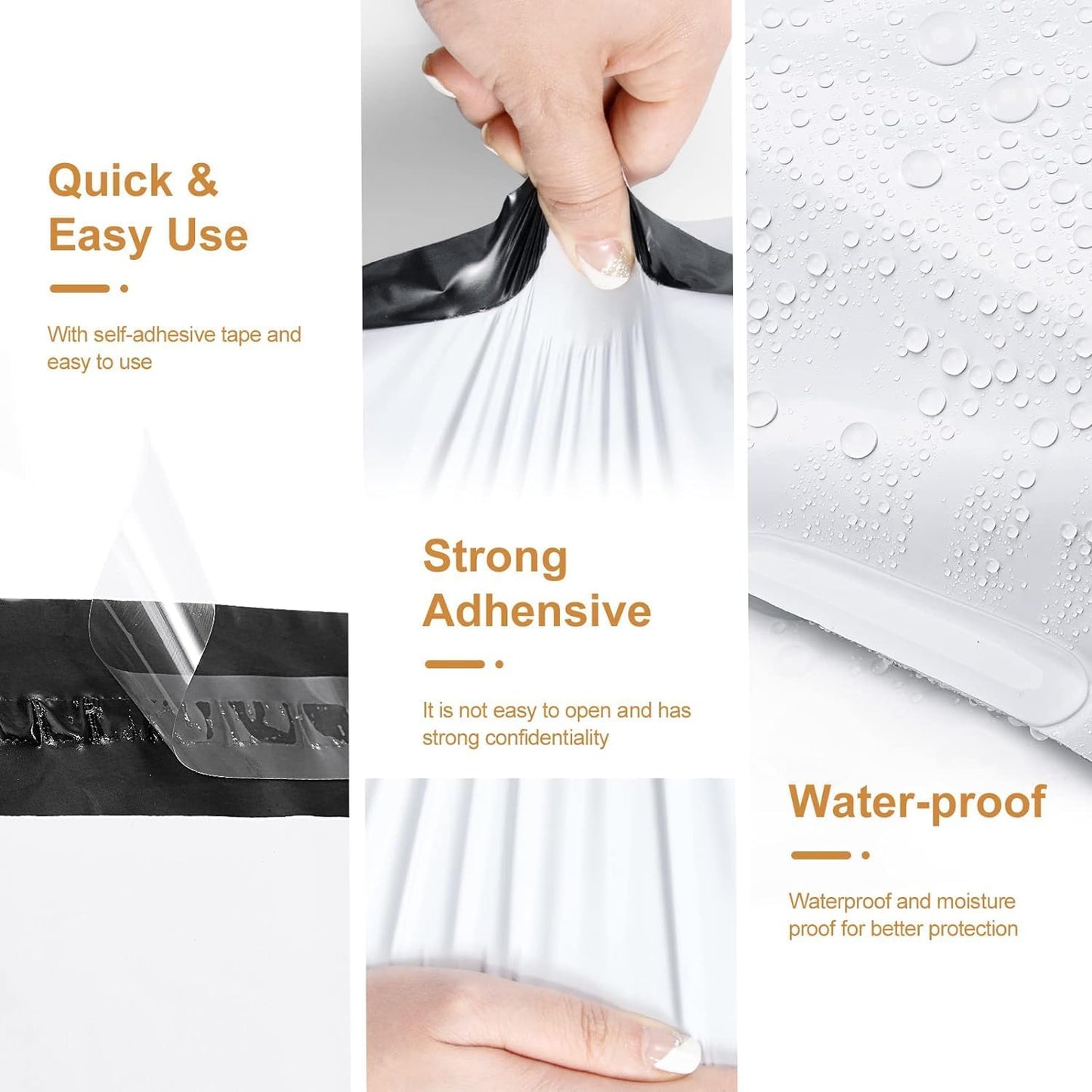 Metronic Poly Mailers 19x24 Inch 250pcs Shipping Bags for Clothes,Self Adhesive Shipping Envelopes for Small Business,Waterproof Mailers Poly Bags for Shipping,Packaging Mailing Bags White