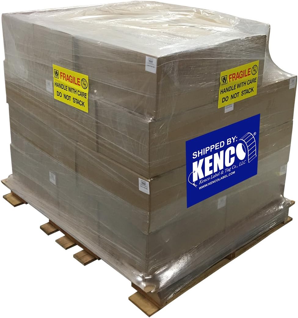 4" X 6" Direct Thermal Perforated Stickers Labels for Shipping Labels, Inventory, and Color Coding - Compatible with Zebra, Rollo, Godex and More (Red, Pallet)