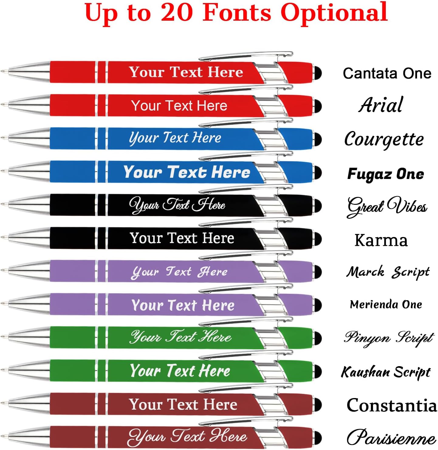 Personalized Pens with Name Logo or Message, Up to 1200 pcs Bulk Custom Metal Ballpoint Pen with Black Ink Customized Gift for Business, Graduation and Promotions(Purple)