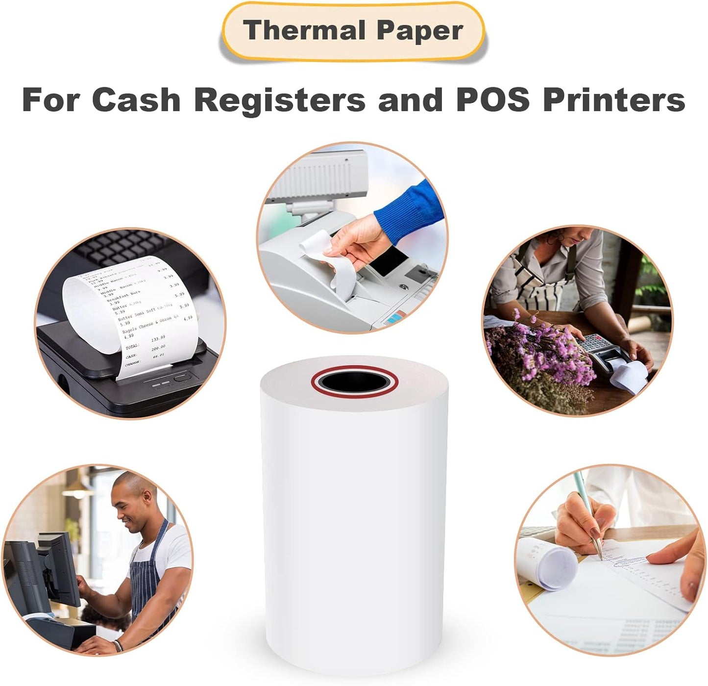 MFLABEL® 10 Rolls 2 1/4" x 85' Thermal Paper Cash Register POS Receipt Paper