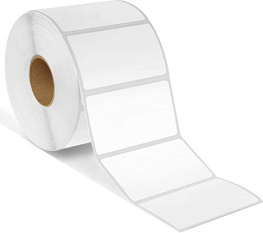Spartan Industrial - 2.25" X 1.25” Direct Thermal Labels, Perforated Barcode Address Labels, Compatible with Rollo & Zebra Desktop Printers - 10 Rolls, 1000/Roll