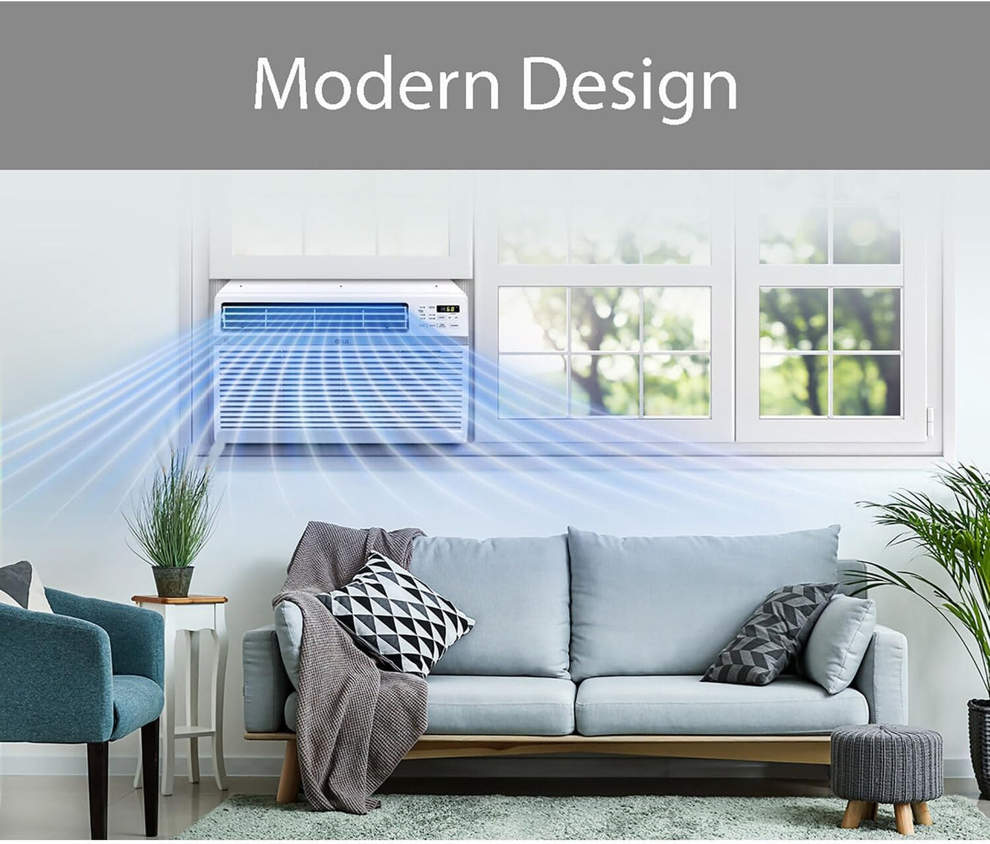 LG 14000 BTU Window Air Conditioners [2023 New] Remote Control WiFi Enabled App Ultra-Quite Washable Filter Cools 800Sq.Ft for Large Room AC Unit air conditioner Easy Install White LW1521ERSM1