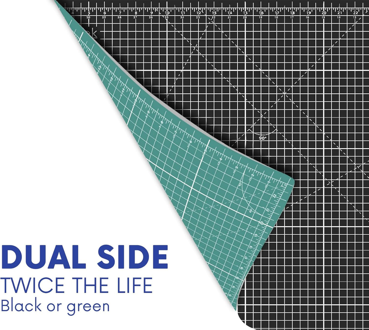 PK00008 Model GBM2436 Series 24" x 36" Professional Cutting Mat; Double-Sided Green/Black; Self-Healing; For Graphic Arts, Hobbies, Sewing, Scrapbooking, and other Cutting Projects