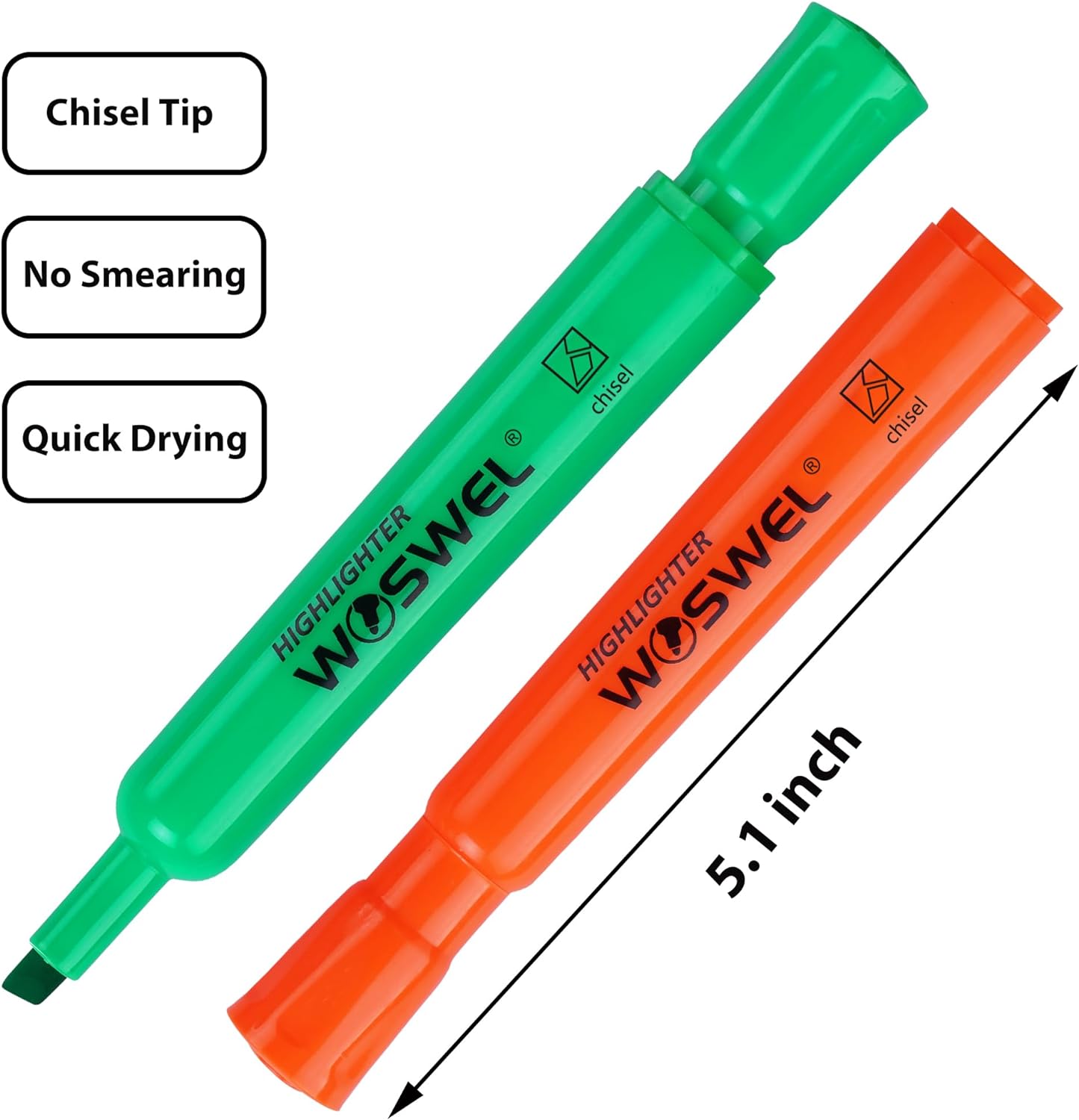 Highlighters Bulk, 108 Pack Tank Style Highlighters Assorted Fluorescent Colors Set, 6 Bright Colors Chisel Tip Highlighter Markers for Kid and Adult Coloring, Highlighting as School Supplies