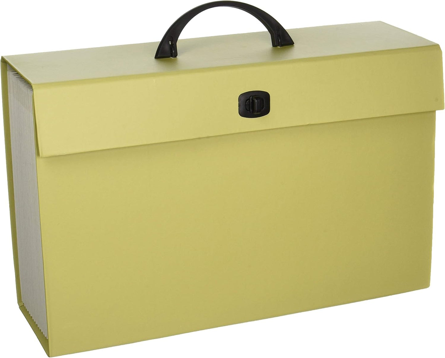 Smead Portable Expanding File Box, 19 Pockets, Blank Tabs, Printed Labels, Latch Closure, Legal Size, Blue (70806)