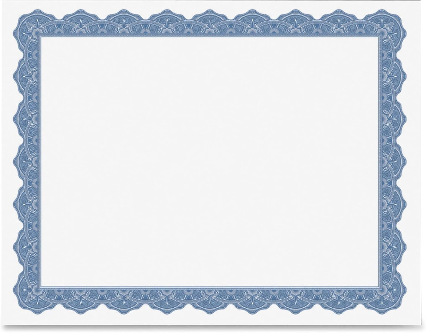 Optima Blue Blank Award Certificate Paper with Gold Foil Seals, 8.5 x 11", Seal 1.75" (Pack of 25)