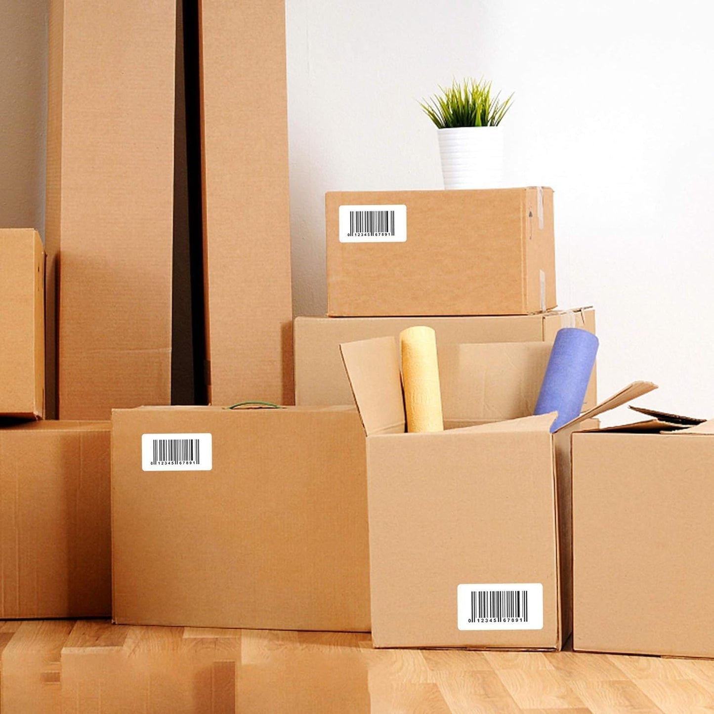 3"x1" Direct Thermal Labels for Zebra LP2844 GK420D ZD421 ZD420 Series, 12-Roll 15600 Pcs 1x3 Waterproof Strong Adhesive Barcode Return Address Label Used with Rollo MUNBYN Desktop Printer