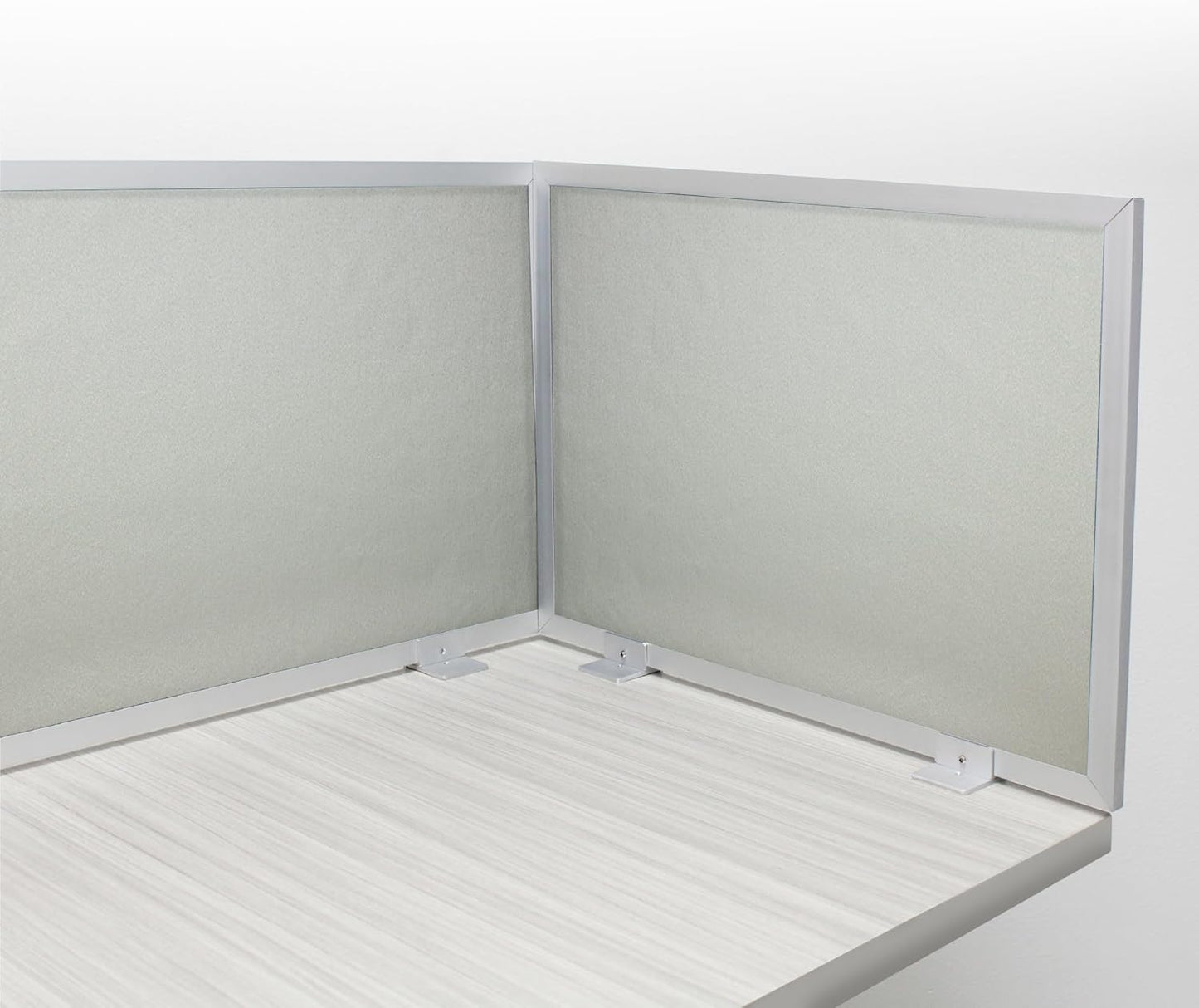 OBEX Acoustic Mounted Screen Privacy Panel Table Top Separator, Sound Blocking Desk Divider (Overcast, 18" X 66")