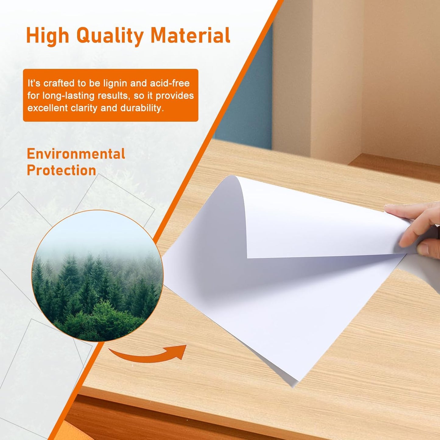 100 Sheets White Cardstock 8.5 x 11 Printer Paper, 92lb Heavyweight Crafting Paper Card Stock for Wedding, School, Memus, Making Cards, Business Cards, Invitations, Certificate
