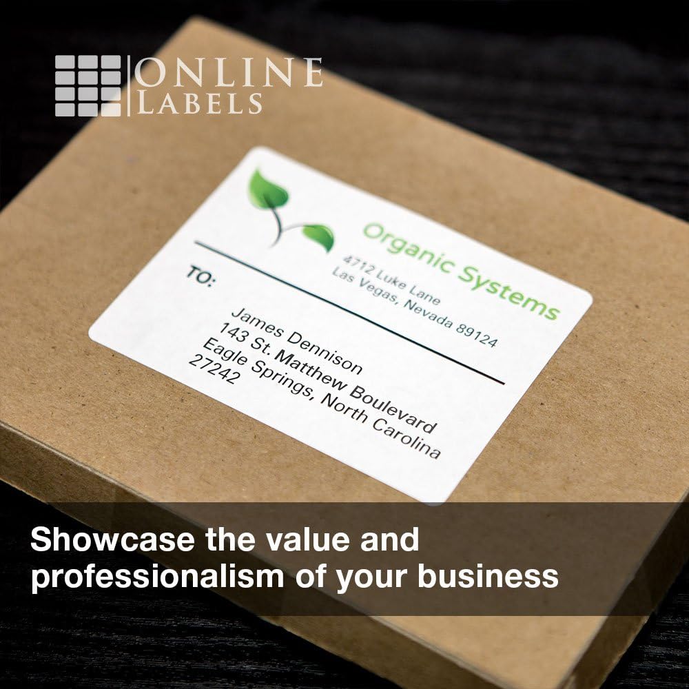 4 x 3 Rectangle Mailing Labels - Permanent, White Matte - Shipping, Wine, Product - Pack of 60,000-10,000 Sheets - Inkjet/Laser Printers - Online Labels