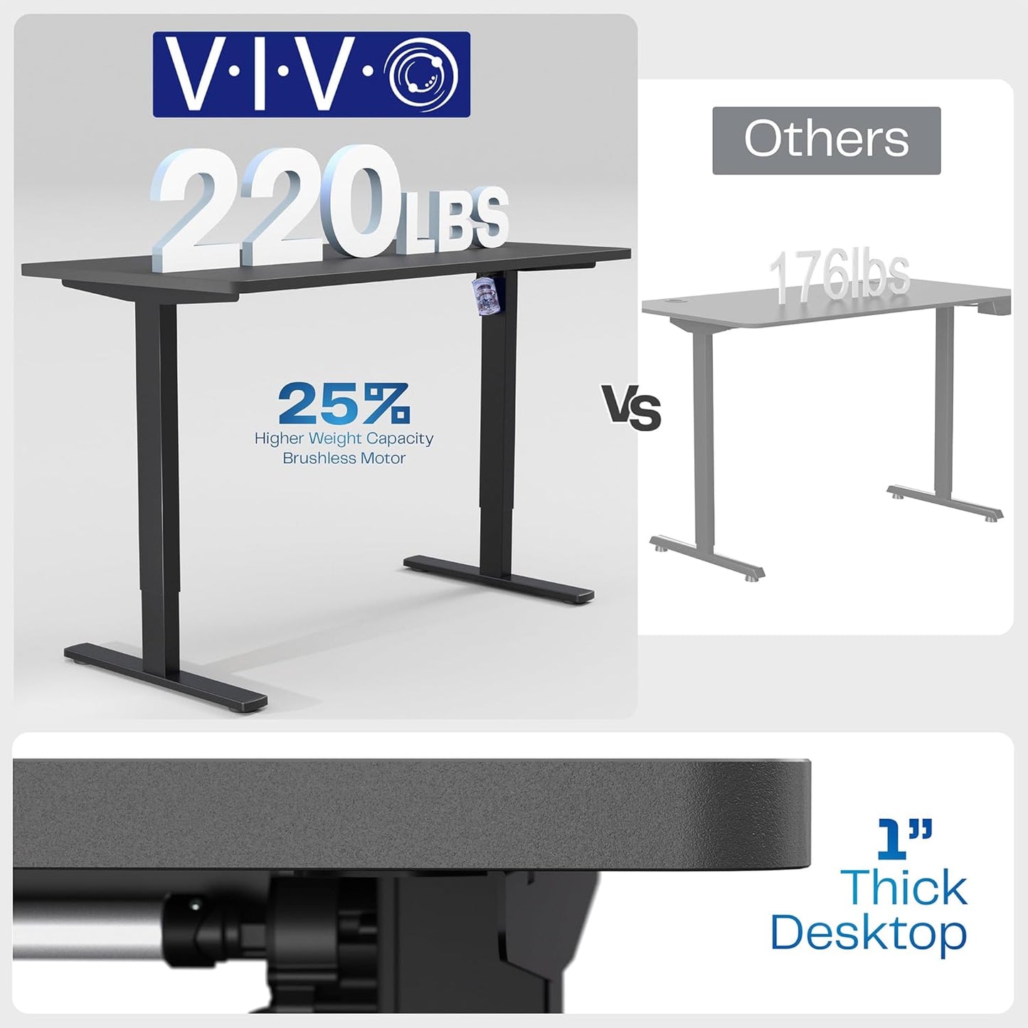 VIVO Electric 60 x 30 in Standing Desk, Memory Height Adjustment, 1B Series, Reclaimed Wood Top Black Frame, DESK-KIT-1B6P-30