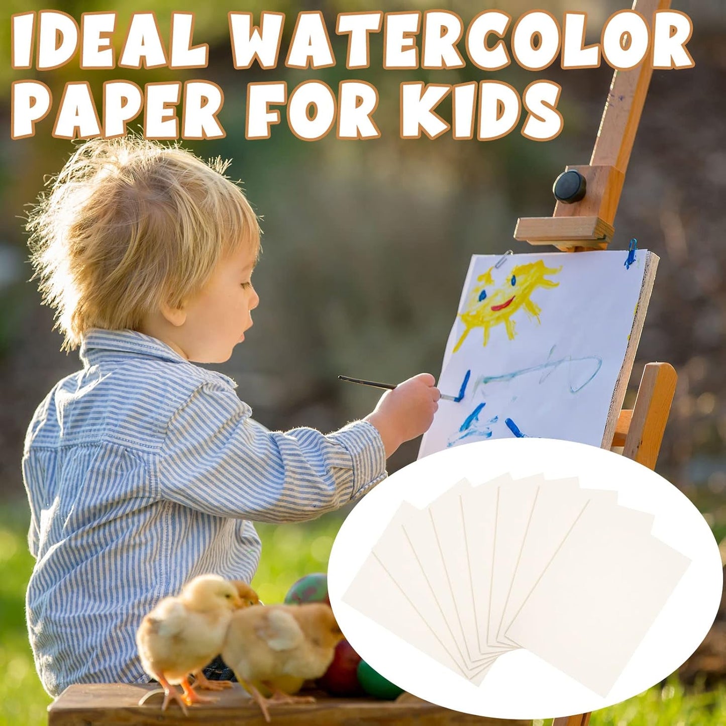 TaoBary 300 Pcs Watercolor Paper Sheet Bulk White Cold Press Paper Pack 110 lb 230 GSM Sketch Painting Watercolor Pad for Watercolorist Beginning Artists Adults Drawing Craft(5.5 x 8.5 Inch,230 GSM)