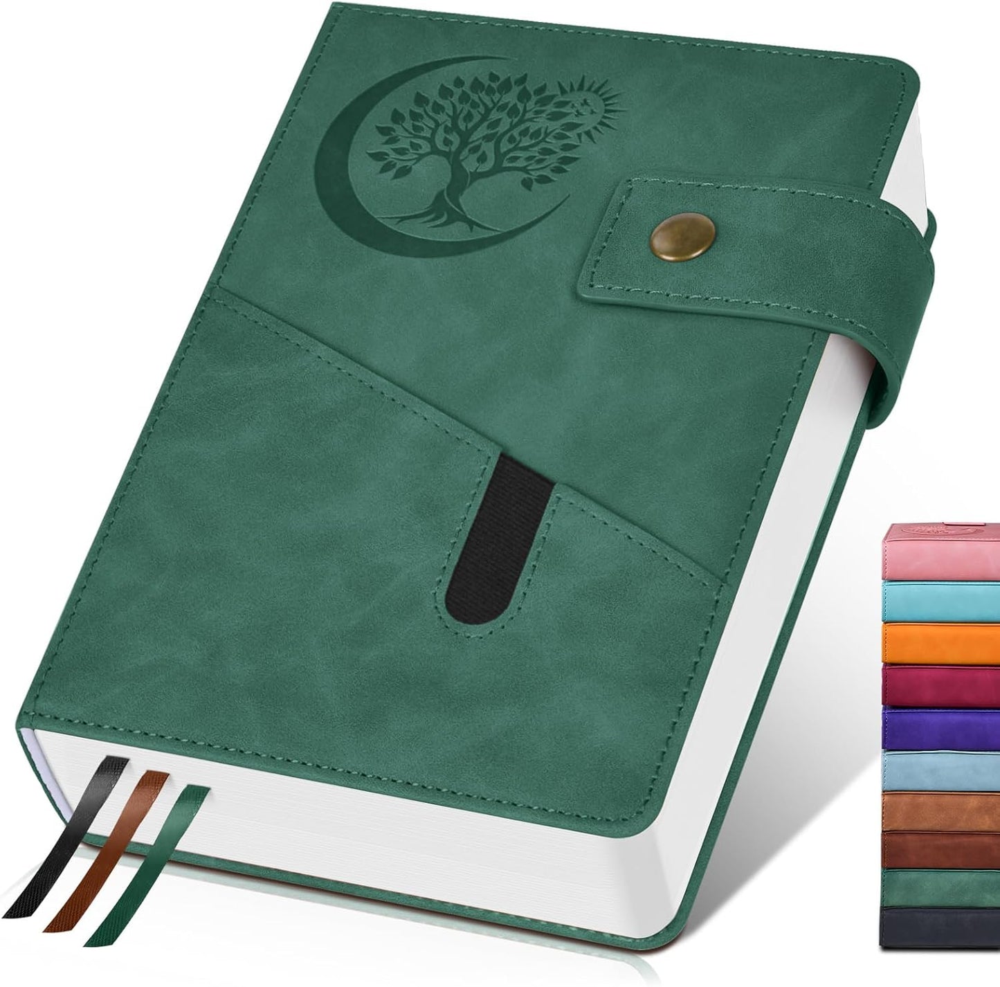 365 Page Thick Lined Journal Notebook for Men Women, A5 Leather Journals for Writing, Hardcover Notebooks for Work, School, Note Taking,Travel, Business,Personal Diary, College Ruled 5.9" x 8.4"