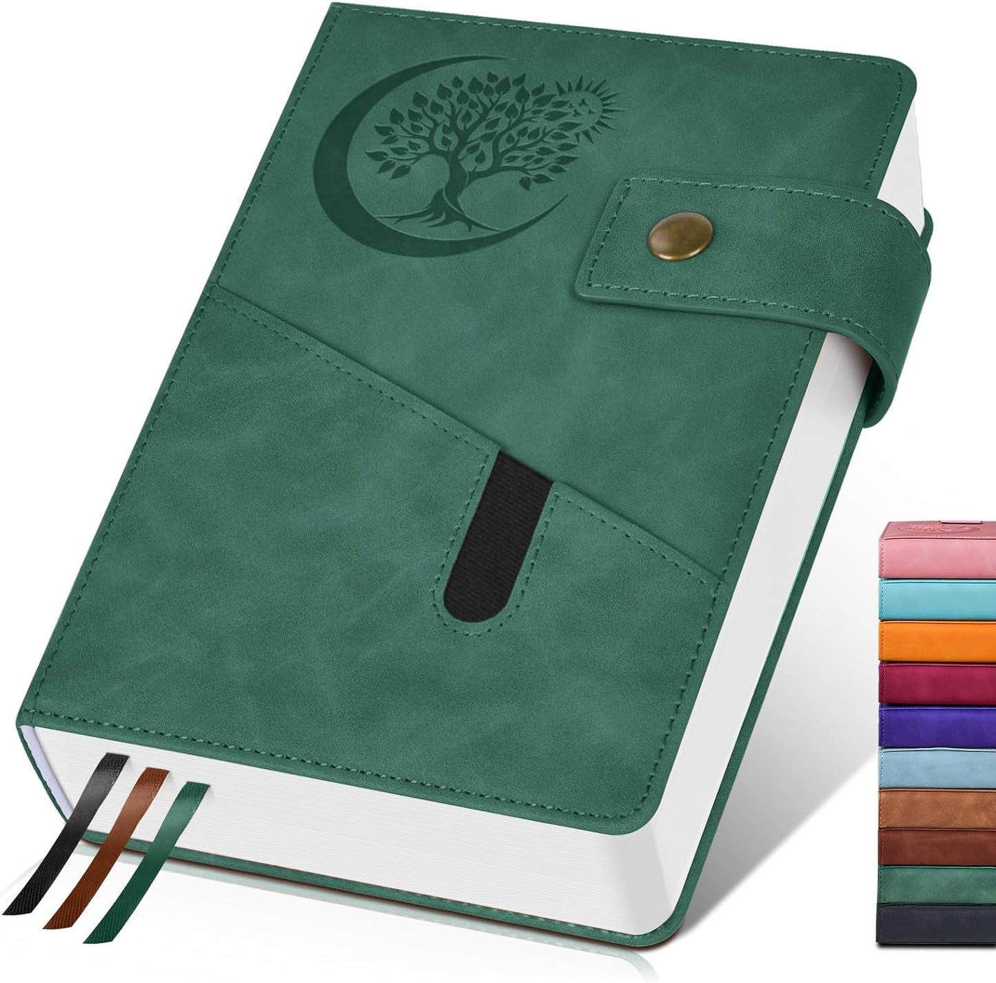 365 Page Thick Lined Journal Notebook for Men Women, B5 Large Leather Journals for Writing, Hardcover Notebooks for Work, School, Note Taking, Business, Travel Diary, College Ruled 7.6" x 10"