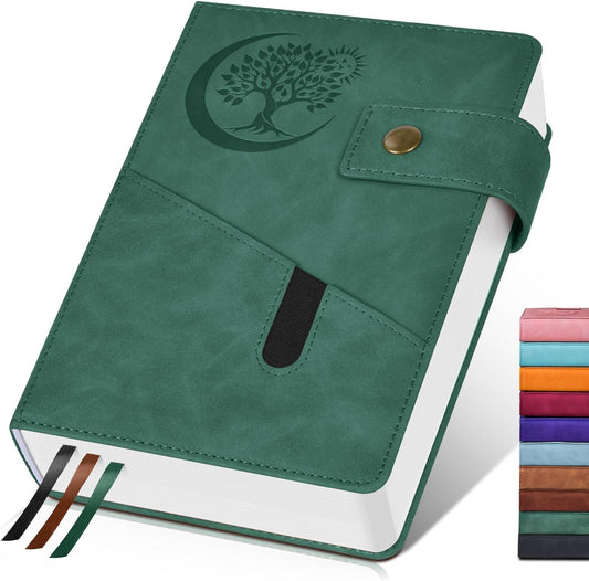 365 Page Thick Lined Journal Notebook for Men Women, B5 Large Leather Journals for Writing, Hardcover Notebooks for Work, School, Note Taking, Business, Travel Diary, College Ruled 7.6" x 10"