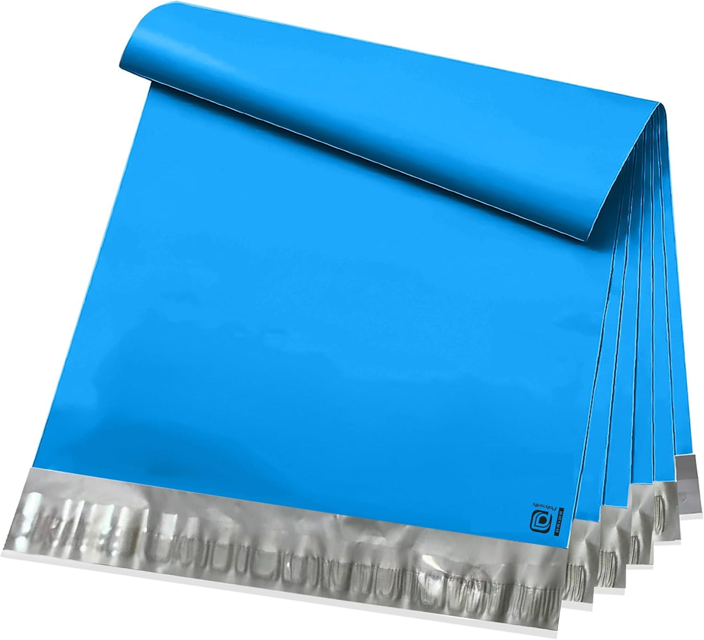 POLYSELLS 50 pcs 24x24 Inches Blue Poly Mailers Shipping Envelopes, Strong Adhesive Sealing, Waterproof, and Tear-resistant Postal Mailing Bags for Clothing, Books, and Accessories