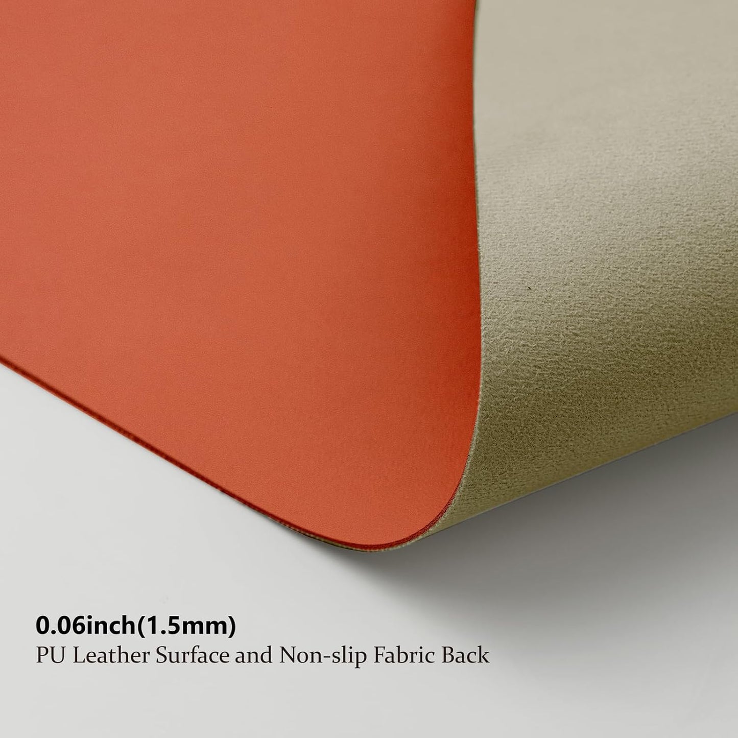 Leather Desk Mat - Non-Slip PU Desk Pad for Office and Home - Desk Organization and Accessories - Ideal for Large Mouse Pad and Desk Mats on Top of Desks (Orange,27.6"x 13.8")