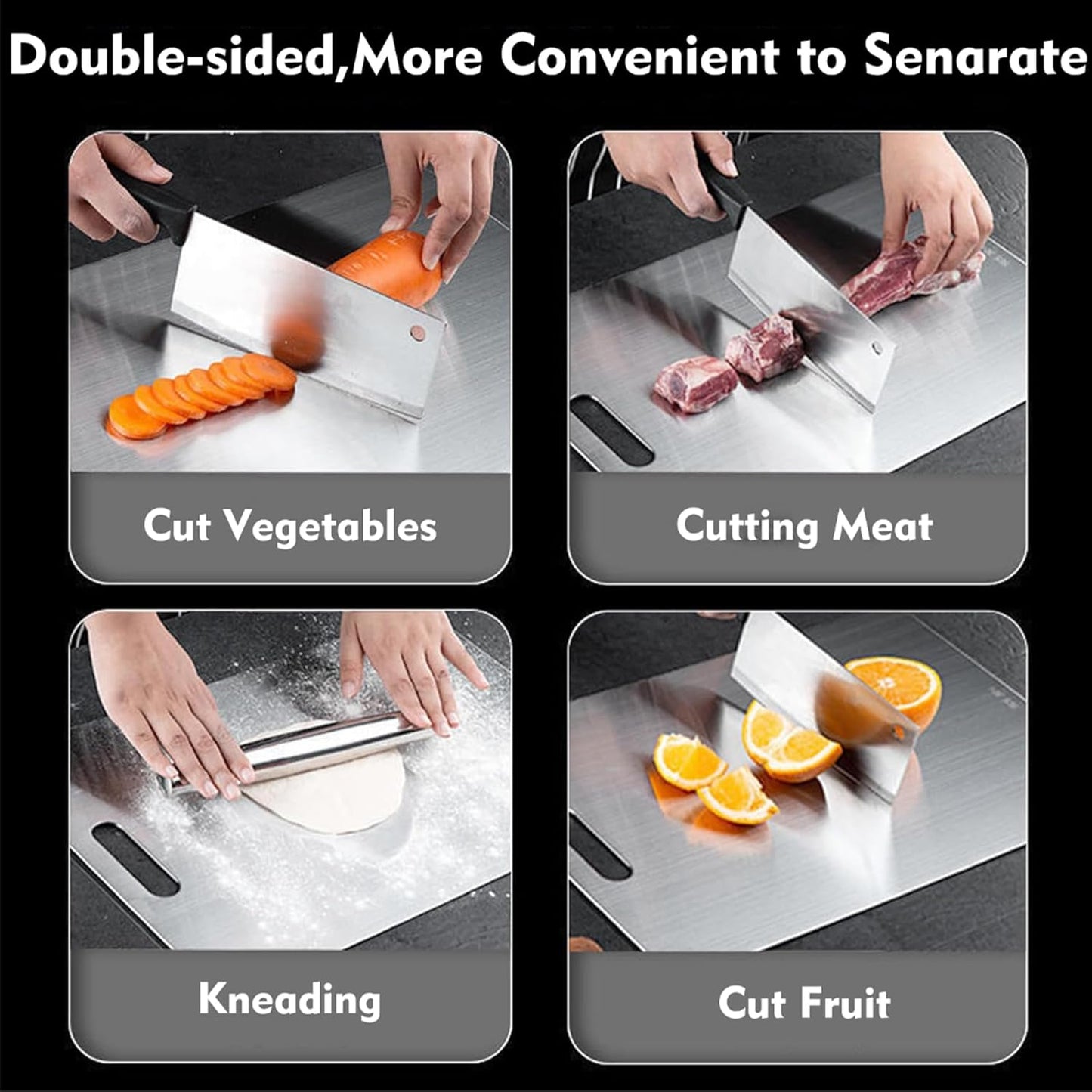 Titanium Cutting Board - 1 pack Titanium Cutting Boards for Kitchen,Double Sided Titanium Cutting Mat（17.91 * 11.81in）
