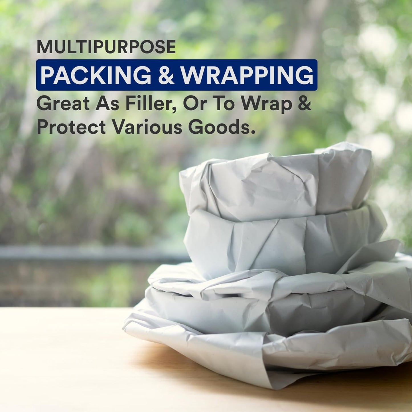 BOX USA Packing Paper Roll 1440'L x 30"W - 1,000 Sheets 17” Long Equivalent - Large White Newsprint for Shipping, Packaging, Storage and Moving Supplies
