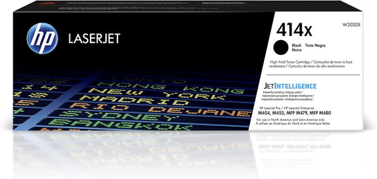 HP 414X Black High-yield Toner Cartridge | Works HP Color LaserJet Enterprise M455dn, MFP M480f; HP Color LaserJet Pro M454 Series, MFP M479 Series